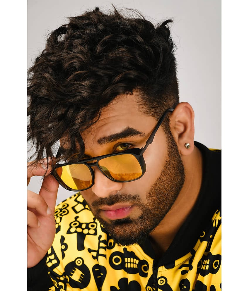 RESIST EYEWEAR Black Rectangular Sunglasses ( Pack of 1 )