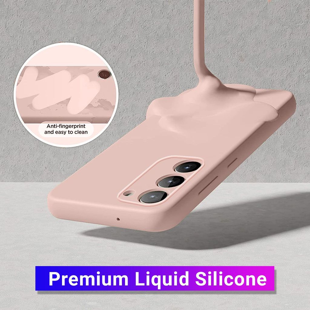 LIRAMARK Liquid Silicone Soft Back Cover Case for Samsung Galaxy S23 Plus 5G