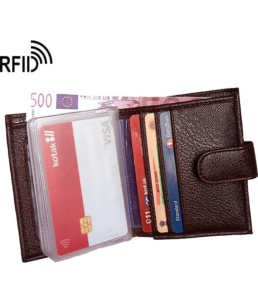 Wingers Brown Faux Leather Men's RFID Wallet ( Pack of 1 )