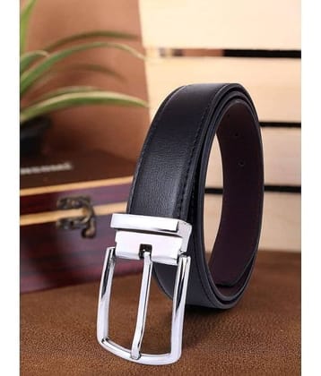 SUNSHOPPING - Black Faux Leather Men's Formal Belt ( Pack of 1 )