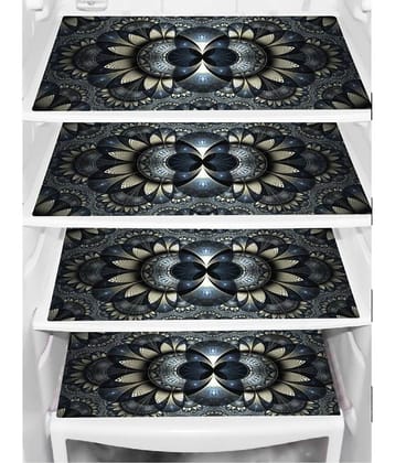 Shaphio Set of 4 PVC Black Fridge Mats