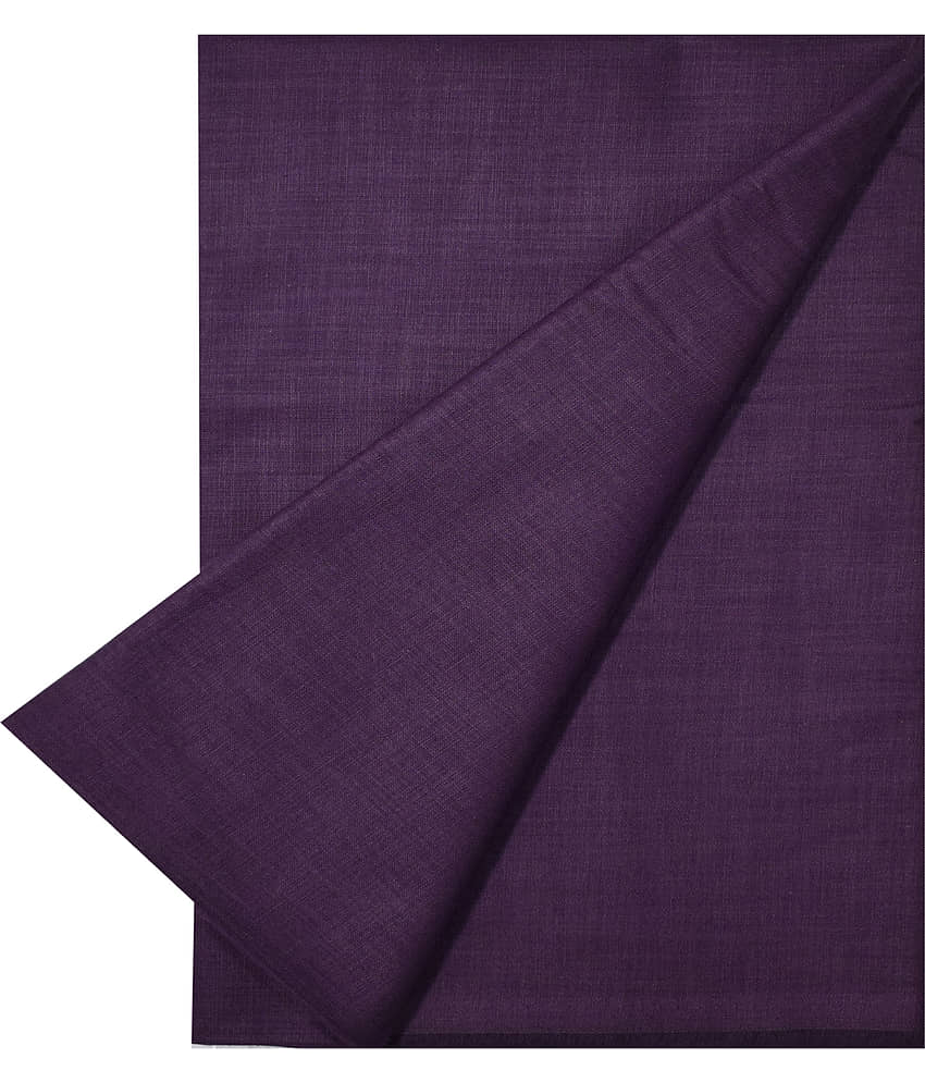 KUNDAN SULZ GWALIOR Purple Cotton Blend Unstitched Shirt pc