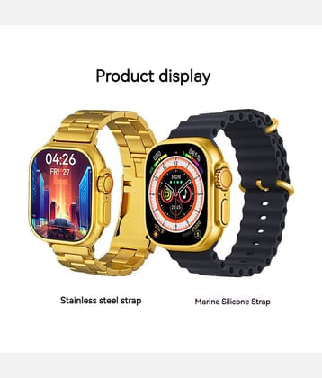 Premium Quality Gold Bluetooth Calling Touchscreen with Fitness Health Sports Music FREE XTRA BLACK STRAP