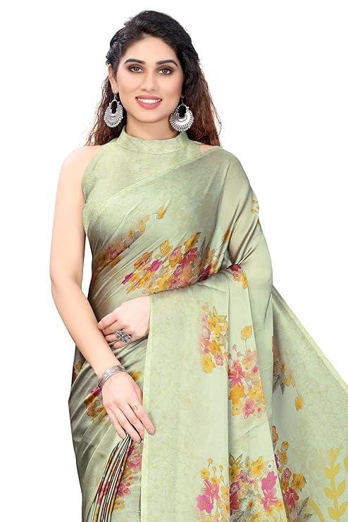 MIRCHI FASHION Women's Stylish Chiffon Floral Printed Saree