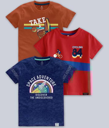 CODEZ Pack of 1 Boys Cotton Blend T-Shirt ( Multicolor )