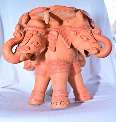 terracotta elephant stand