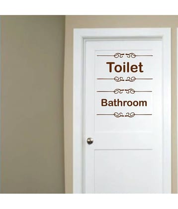 Decor villa Toilet and Bathroom Sign Vinyl Wall Stickers