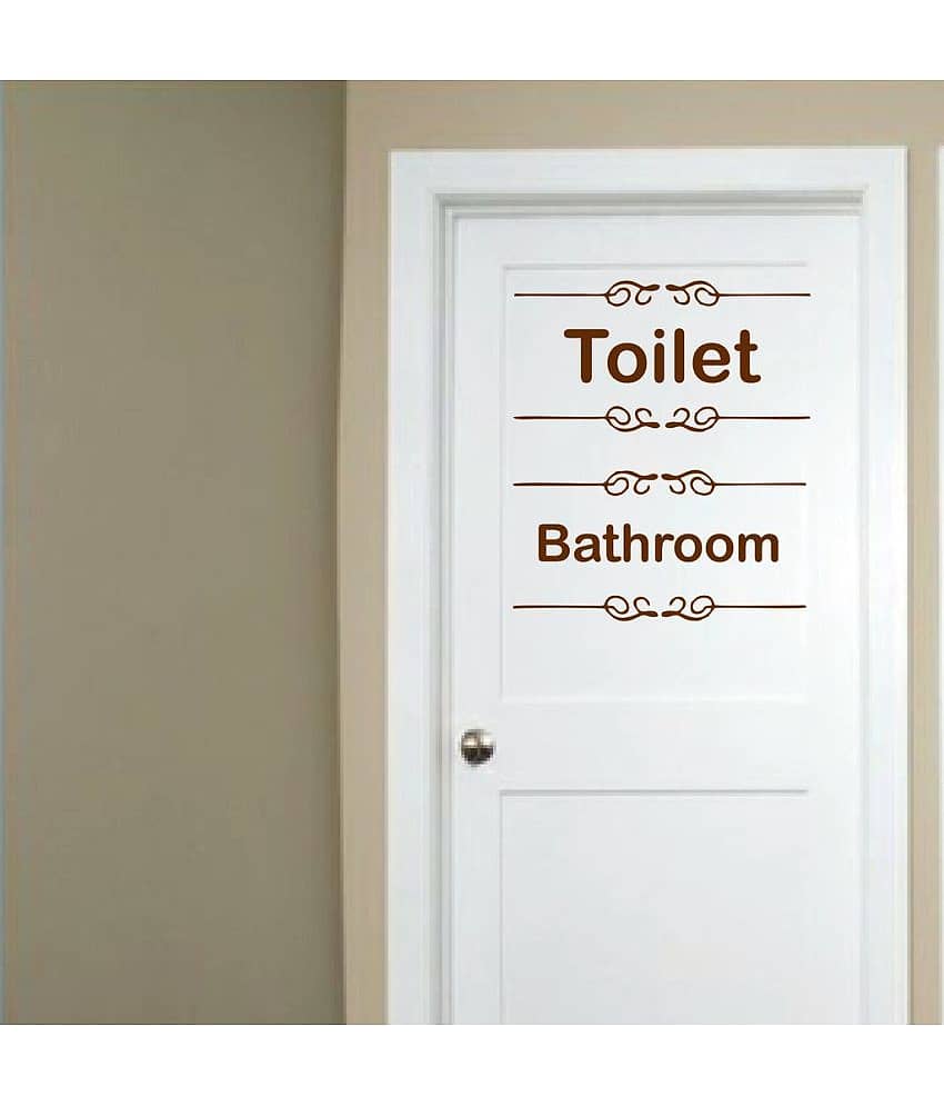 Decor villa Toilet and Bathroom Sign Vinyl Wall Stickers