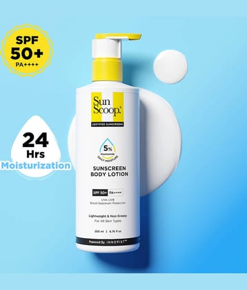 Sunscoop 5% Niacinamide Daily Moisture Sunscreen Spf50+ Pa++++ Uva Uvb , 200ml (Pack of 1)