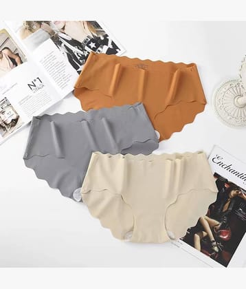 Flenzy Pack of 3 Nylon Hipster For Women ( Multicolor2 )