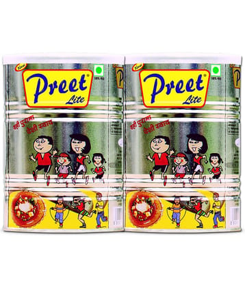 PREET LITE COOKING MEDIUM Blended Oil 1 L Pack of 2