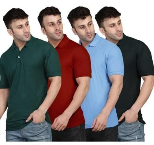 Polo T-Shirts Combo (Pack of 4)-Xtra Large - 42