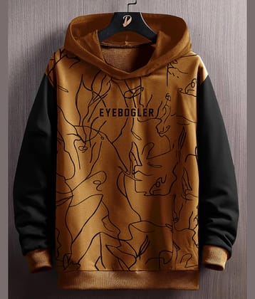 Eyebogler Fleece Hooded Men's Sweatshirt - Mustard ( Pack of 1 )