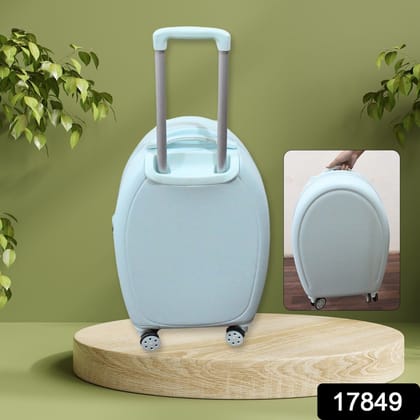 17849&nbsp;Suitcase For Kids, Girls Green Small Cabin Hard Cover Holiday Carry On Trolley with Extendable Handle, Children's Luggage, Trolley Rolling Luggage for Toddlers Men Woman (Mix Color)