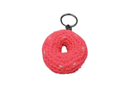 Handmade Crochet Donut Keychain - Cute and Colorful Accessory