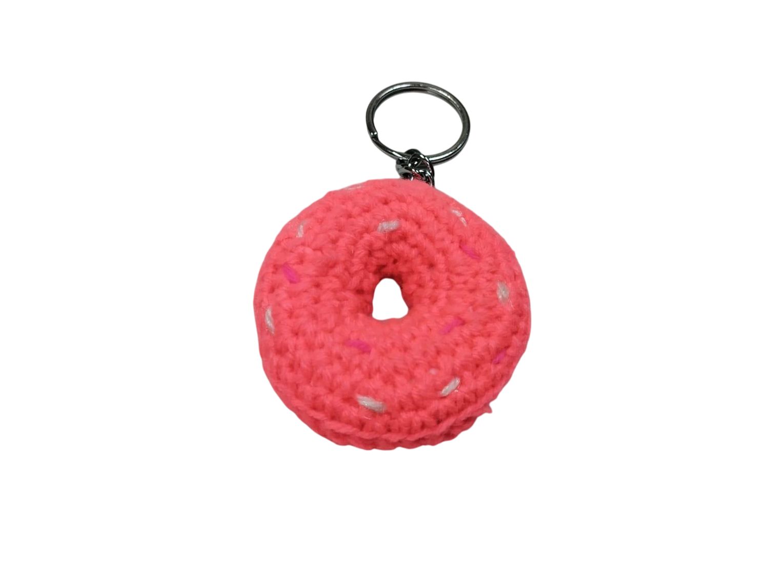 Handmade Crochet Donut Keychain - Cute and Colorful Accessory