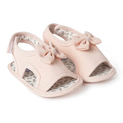 Fave Baby Girl Pink Woven Booties-9-12 M / Pink