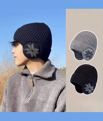 Infispace Pack of 1 Woollen Men's Cap ( Multiciolor 3 )