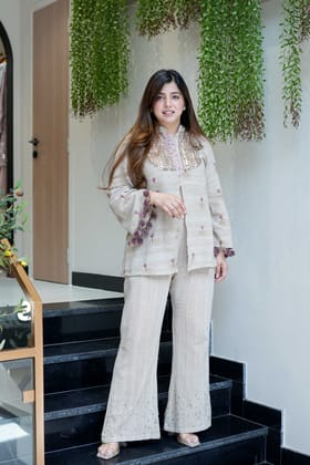 Sunaina Boho Embroidered Co ord Set-M-L