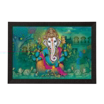 Lord Ganesha Satin Matt Texture UV Art Painting