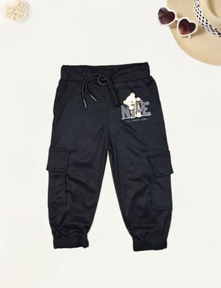 Girls Imported Jogger's [GJ-963] (2-11Years)-2-3Y (Size - 20) / Black / Imported