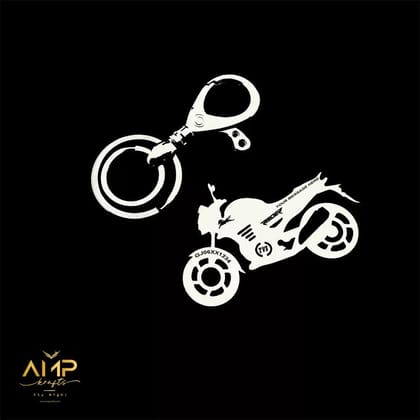 Tvs Raider Keychain-Silver