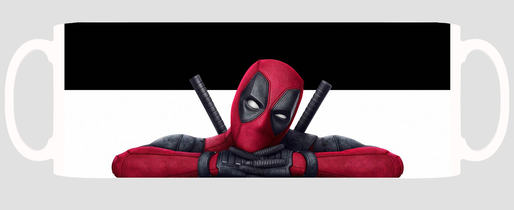 Multicolor Deadpool Puppy Face Ceramic Mug