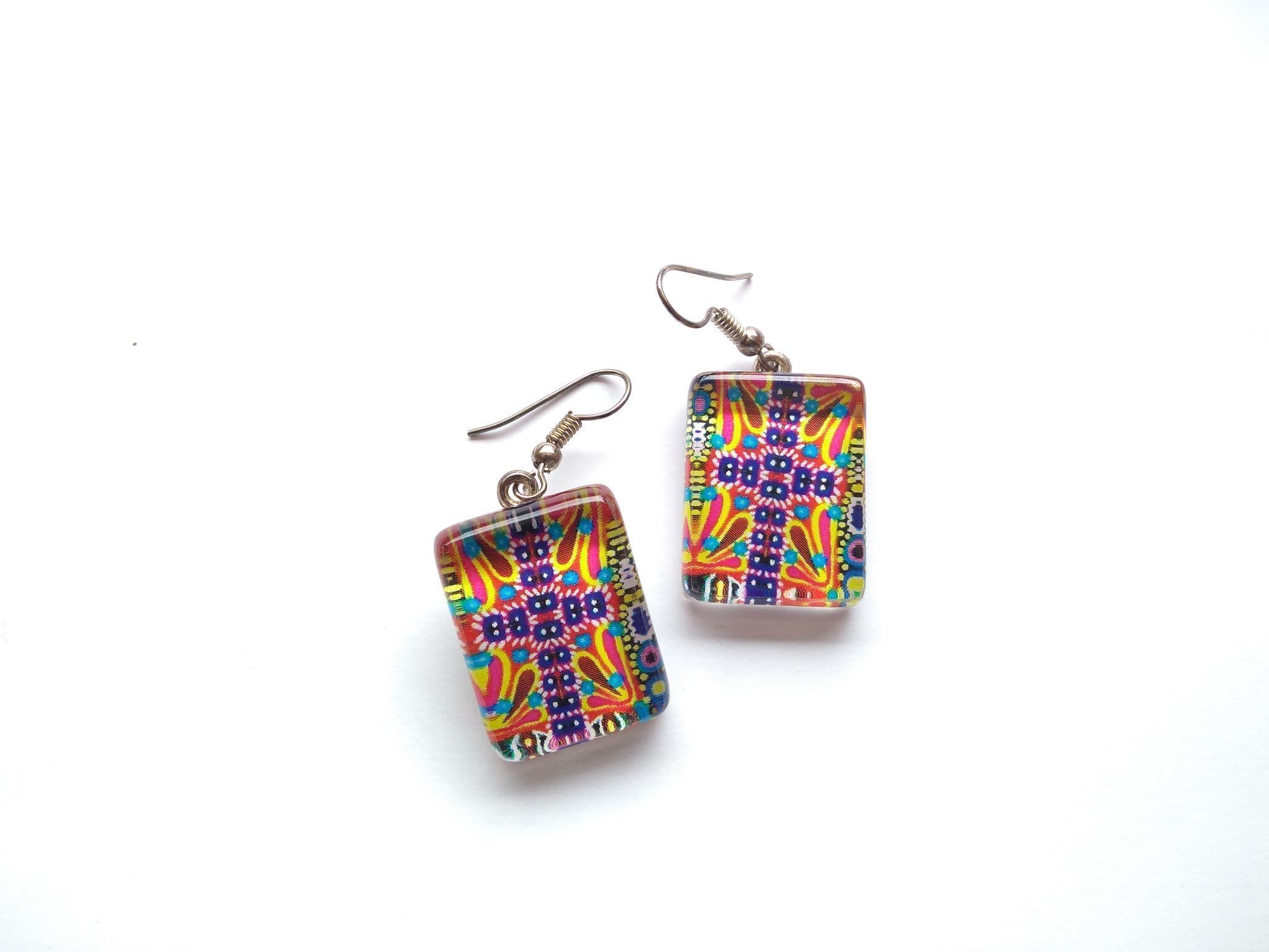 The Ornate Cross glass earrings