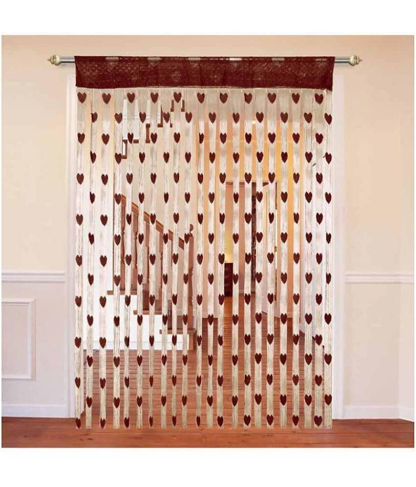 Tanishka Fabs Transparent Curtain 6.5 ft ( Pack of 1 ) - Brown