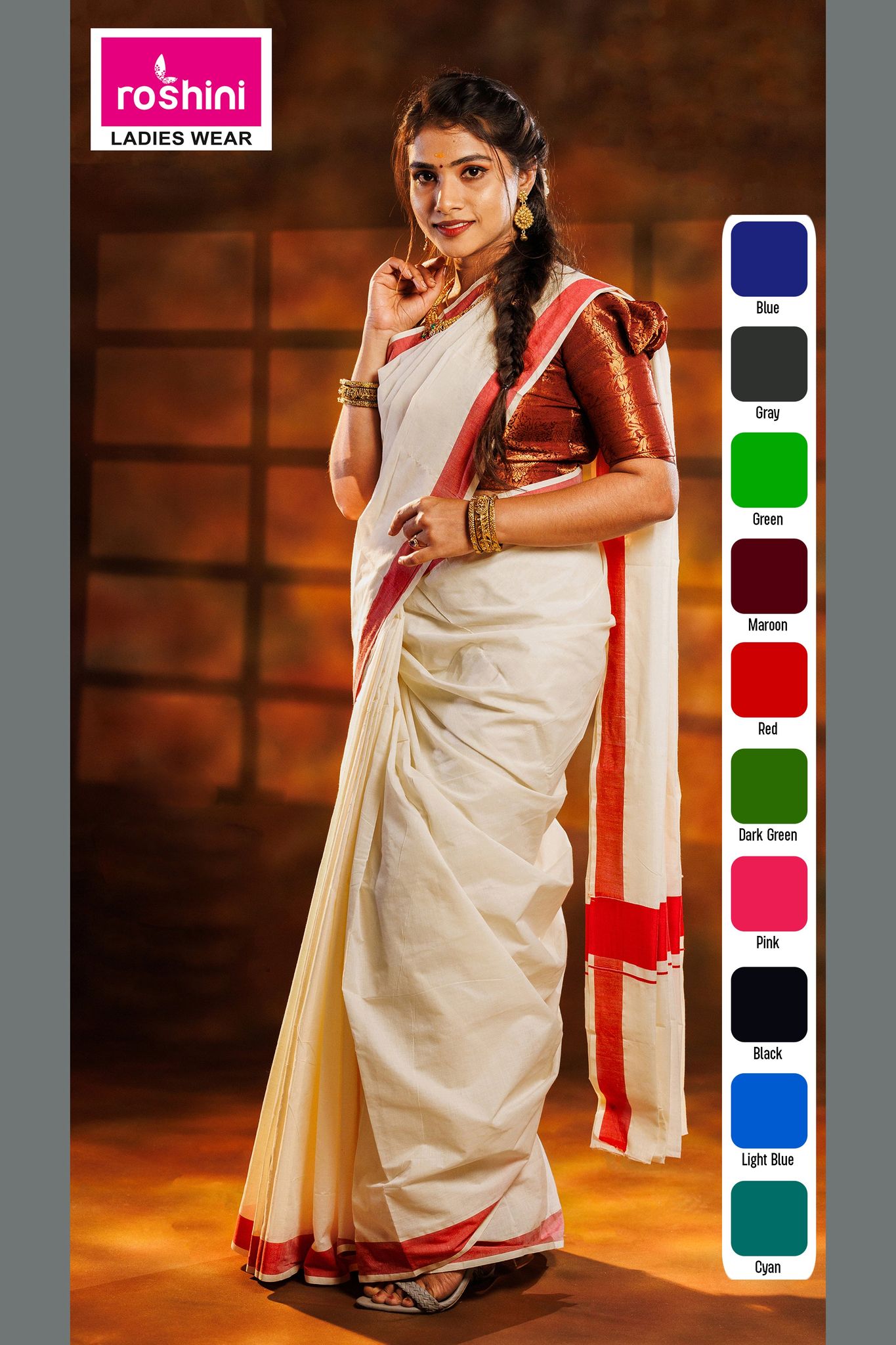 KS-1364 KASAVU SAREE 6.25 MTR