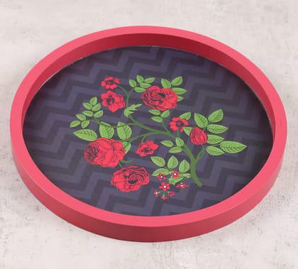 Chevron Roses 7 Inch Decor Plate