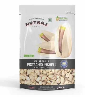 Nutraj California Roasted Salted Pistachio 250g, Pista 250 gm