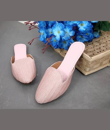 Anjaneya Creations Pink Ethnic Footwear