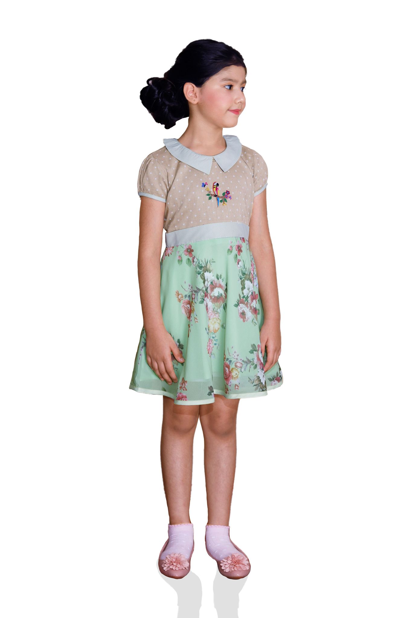 DE CHEVALERiE en Rouge - HoneyDew Opal Frock- Pastels 3- 4 Years