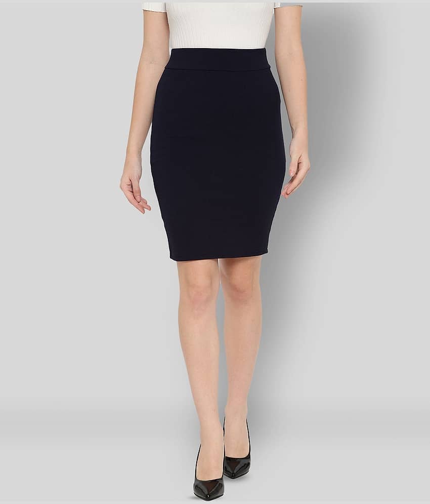 R L F - Black Cotton Blend Women's A-Line Skirt ( Pack of 1 )