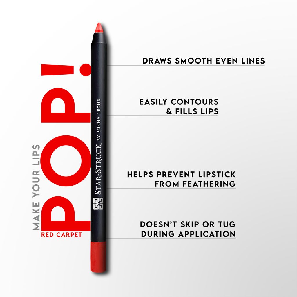 Star Struck by Sunny Leone Long Wear Lip Liner - Red Carpet | 1.20g
