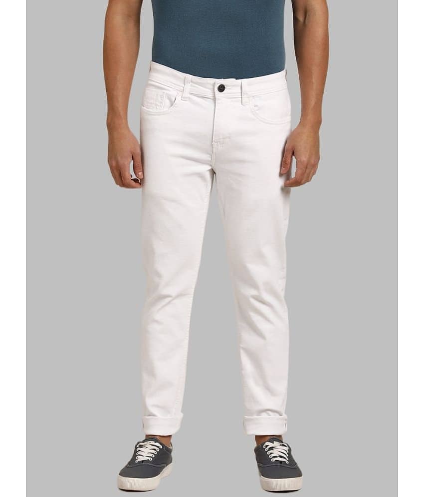 x20 - White Denim Slim Fit Men's Jeans ( Pack of 1 )
