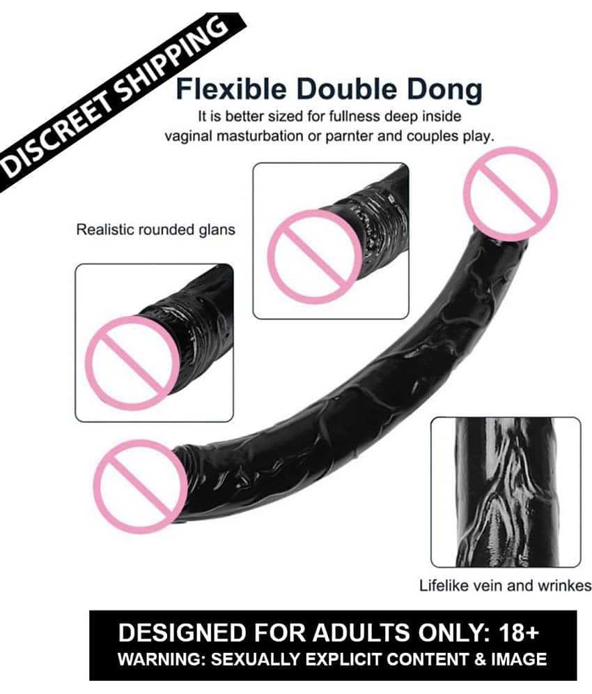 Jelly Double dong Double-Ended Penetration Dildo Strap On Dual Realistic Sex Toys For Lesbian