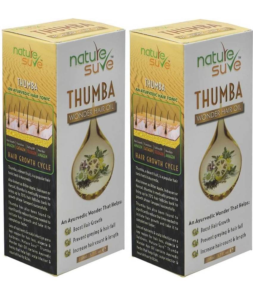 Nature Sure Thumba Wonder Hair Oil for Men and Women - 2 Packs (110ml Each)