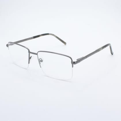 Lensoz Elite X Luxe Half Rim Rectangle - Medium - Gunmetal