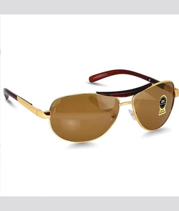 PIRASO Brown Pilot Sunglasses ( Pack of 1 )