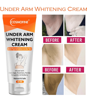 COSMOFINE Underarm Whitening Cream, Goree Whitening Night Cream for All Skin Type 60 ml (Pack of 1)