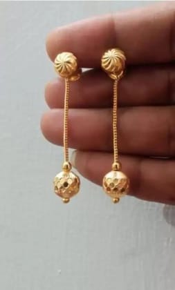 Beautiful Fancy Earring (Sui Dhaga )1 Layer Golden Indian Fancy Casual Daily Use