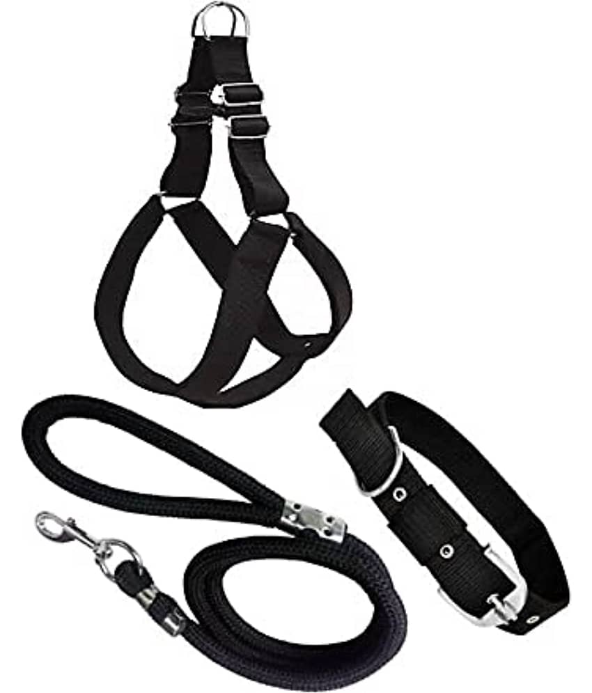Smart Doggie Combo Of Padded Chest Belt , Collar and Rope For Your Pet Dogs (0.75 inch)