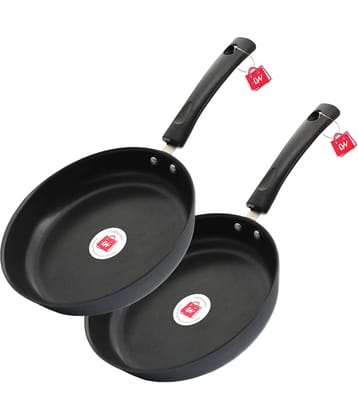 LAZYWINDOW Nonstick Fry Pan Hard Anodised Non-Stick Fry Pan ( Pack of 2 )