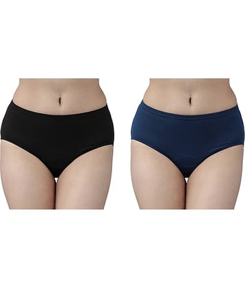 Louis Craft Pack of 2 Cotton Lycra Period Panty For Women ( Multicolor3 )
