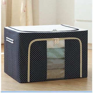 Right trders 66L Folding Storage Box Fabric Foldable Wardrobe Organizer, Storage Boxe