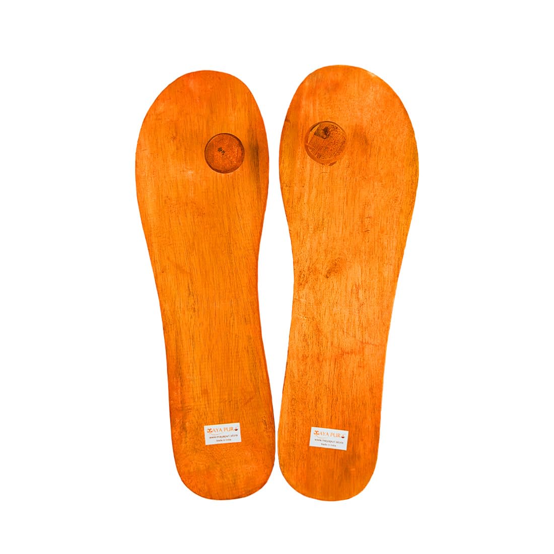 MAYAPURI Handicraft Charan Paduka or Wooden Kharam Khadau for Temple Pooja room, Wooden Paduka Kharam Khadau (Size 9 Inch.)