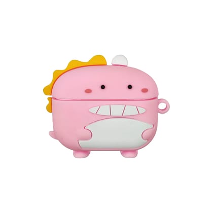 Valente 360° Protective Case for Airpods Pro (1st Generation)-Pink Dinosaur
