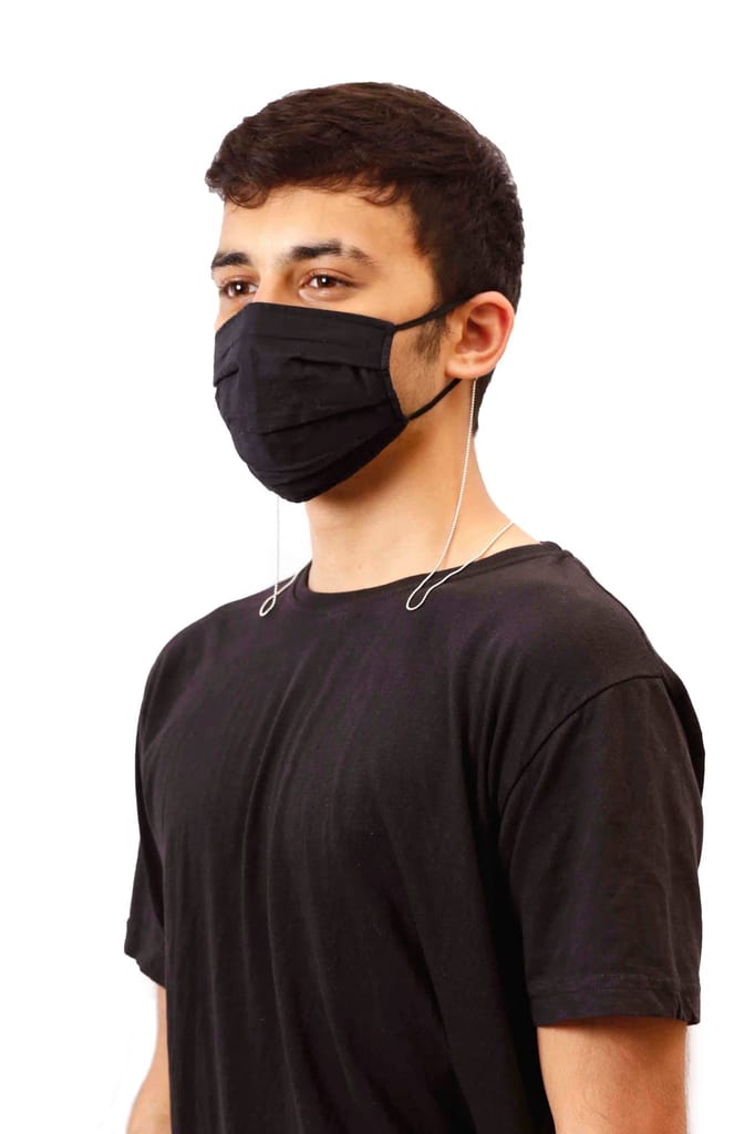 925 Silver Beaded Mask Chain (Unisex)